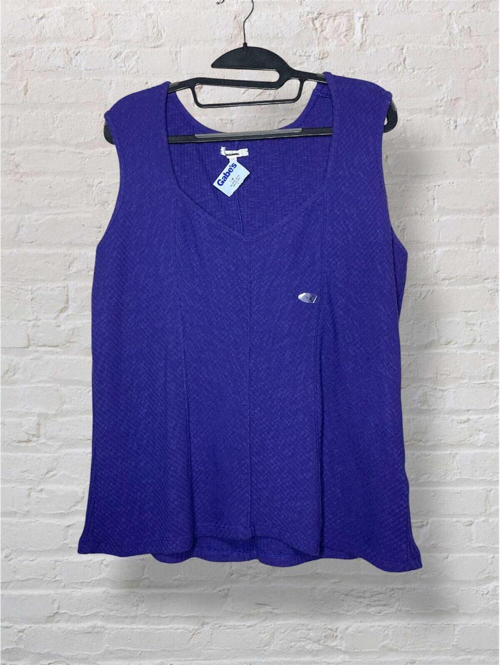 Whimsigoth Deep Purple Textured Knit Sleeveless Top 1X NWT